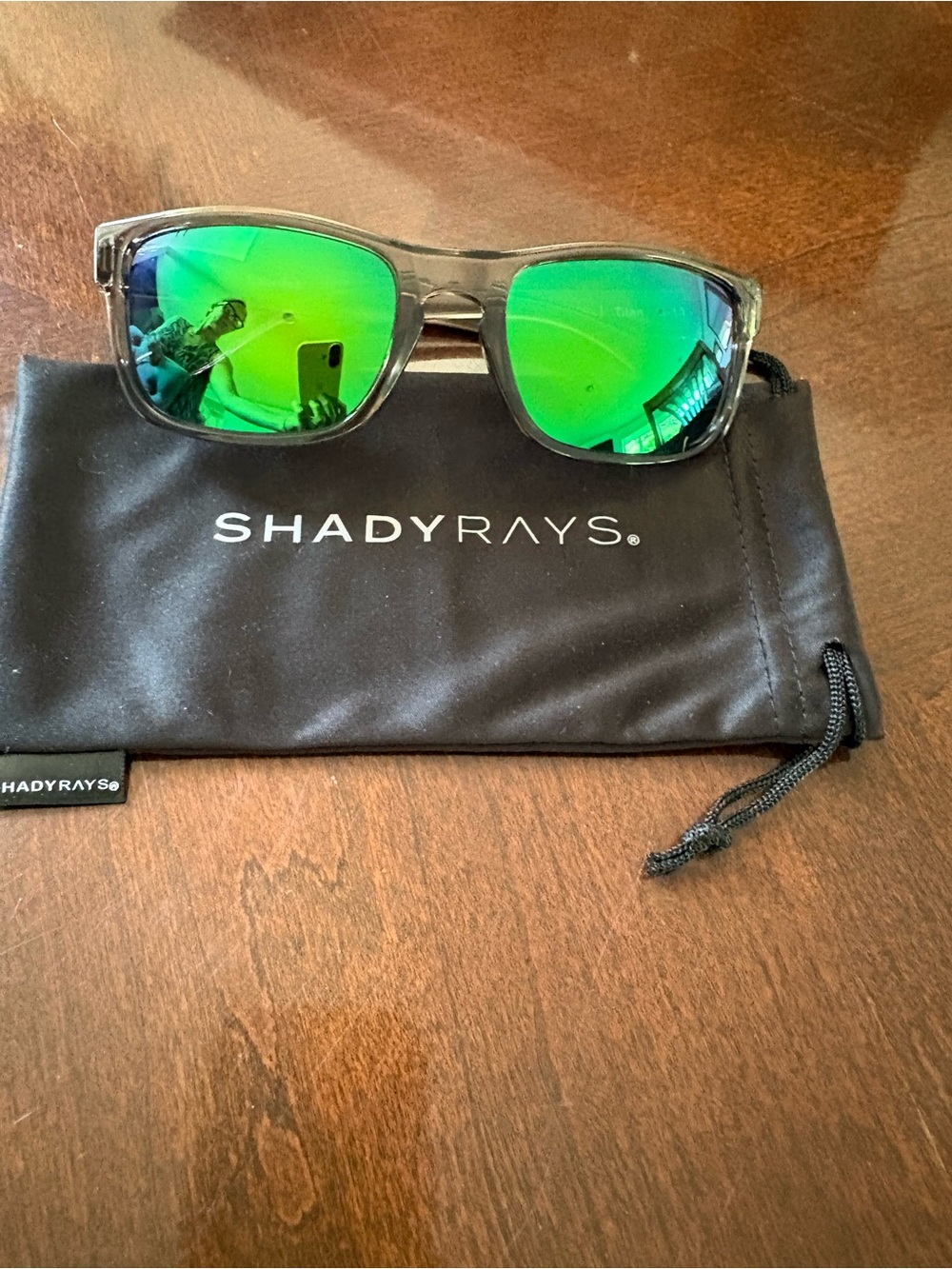 ShadyRays Gray Frame Sunglasses with Green Mirrored Lenses